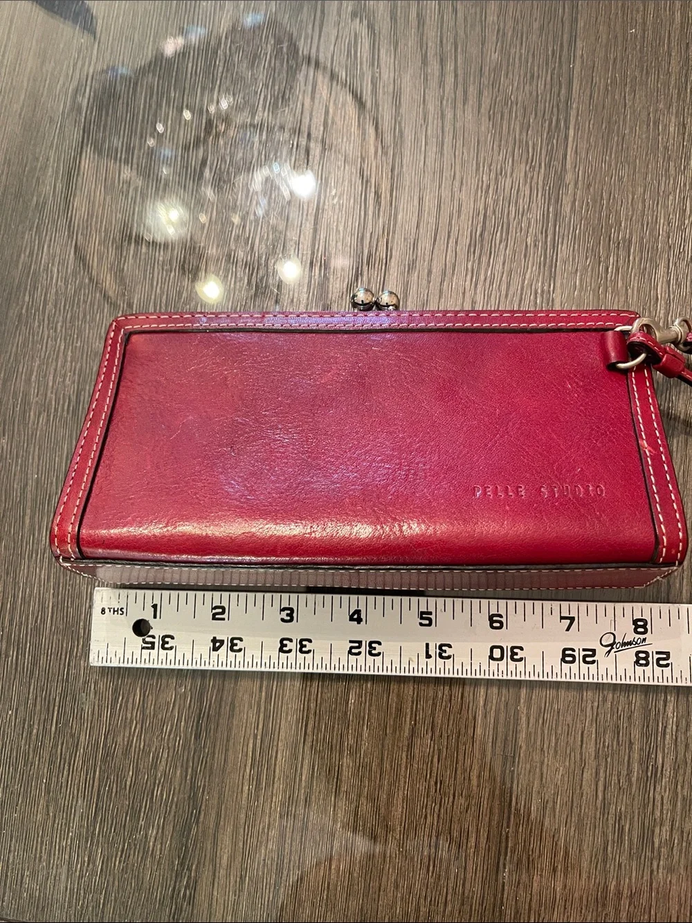 Pelle Studio - Wilson Leather Red Kiss Lock Clutch - Wristet - Wallet